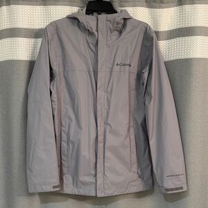 Columbia Light Gray Hooded Omni-Tech Jacket